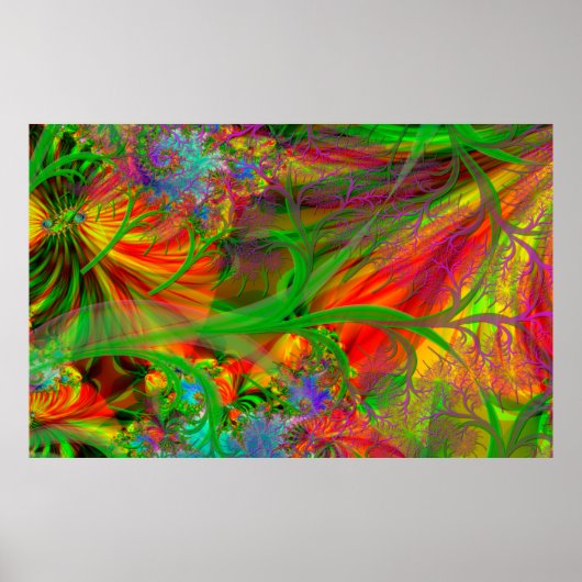 Ein Feld wilder Blume Psychedelisch Poster (Vorne)