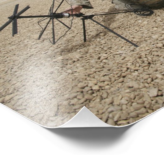 Ein Feldfunk-Operator Fotodruck (Ecke)