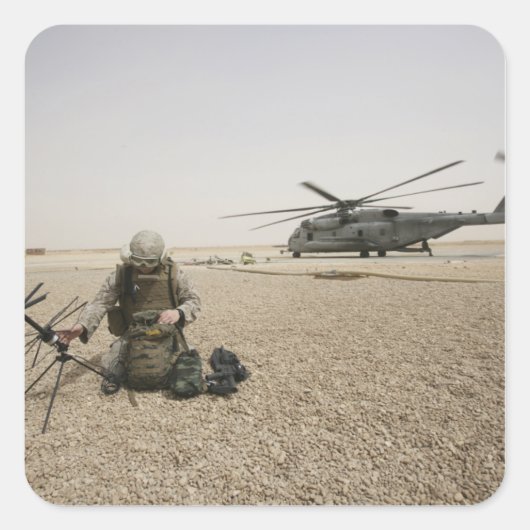 Ein Feldfunk-Operator Quadratischer Aufkleber (Vorderseite)