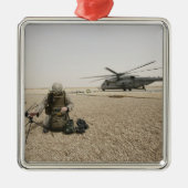 Ein Feldfunk-Operator Silbernes Ornament (Vorne)