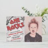 Ein Felsen mit Foto Landschaft Einladung (Stehend Vorderseite)