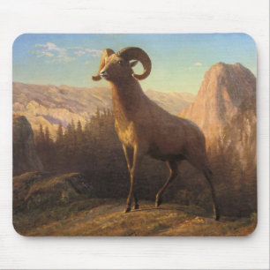 ein felsiges Bergschaf, Bierstadt Albert Mousepad