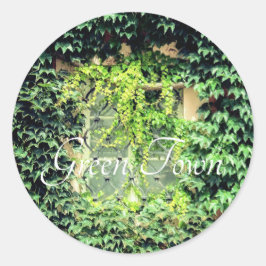 Ein Fenster in grünen Pflanze Case-Mate-iPhone-Fal Runder Aufkleber