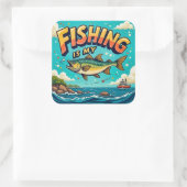 Ein Fest der Natur und der Freizeit Quadratischer Aufkleber (Tasche)