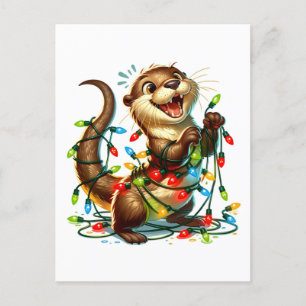 Ein festlicher Niedlicher Weihnachtsweihnachtsweih Postkarte