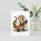 Ein festlicher Niedlicher Weihnachtsweihnachtsweih Postkarte (Stehend Vorderseite)