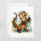 Ein festlicher Niedlicher Weihnachtsweihnachtsweih Postkarte (Vorne/Hinten)