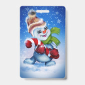 Ein festlicher Schneemann Ausweis (Rückseite)