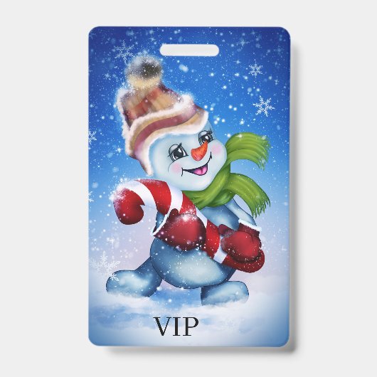Ein festlicher Schneemann Ausweis (Vorderseite)