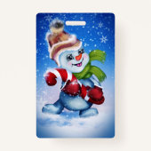 Ein festlicher Schneemann Ausweis (Rückseite)