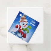 Ein festlicher Schneemann Geschenkanhänger (Beispiel)