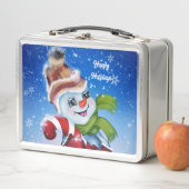 Ein festlicher Schneemann Metall Brotdose (Beispiel)