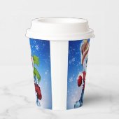 Ein festlicher Schneemann Pappbecher (Rechts)