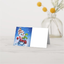 Ein festlicher Schneemann Platzkarte