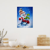 Ein festlicher Schneemann Poster (Küche)