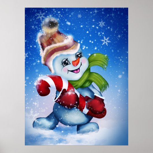 Ein festlicher Schneemann Poster (Vorne)