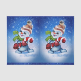 Ein festlicher Schneemann Seidenpapier