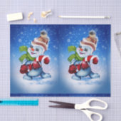 Ein festlicher Schneemann Seidenpapier (Handwerk)