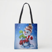 Ein festlicher Schneemann Tasche (Vorderseite)