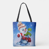 Ein festlicher Schneemann Tasche (Rückseite)