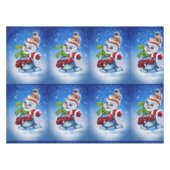 Ein festlicher Schneemann Tischdecke (Vorderseite (Horizontal))
