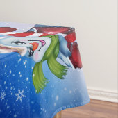 Ein festlicher Schneemann Tischdecke (Beispiel)