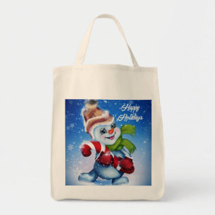 Ein festlicher Schneemann Tragetasche