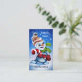 Ein festlicher Schneemann Visitenkarte (Stehend Vorderseite)
