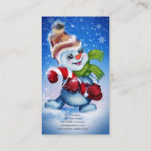 Ein festlicher Schneemann Visitenkarte (Rückseite)