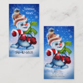 Ein festlicher Schneemann Visitenkarte (Vorne/Hinten)