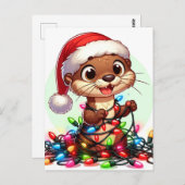 Ein festlicher Weihnachtsweihnachtswein in den Lic Postkarte (Vorne/Hinten)