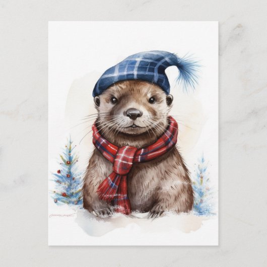 Ein festlicher Winter Weihnachten zum Weihnachten Postkarte (Vorderseite)
