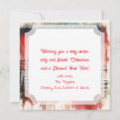 Ein festliches braunes Pferd und ein Wintergarten  Karte (Rückseite)