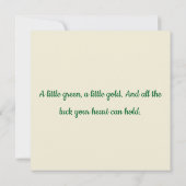 Ein festliches St. Patrick’s Day Design Karte (Rückseite)