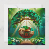 Ein festliches St. Patrick’s Day Design Karte (Vorderseite)