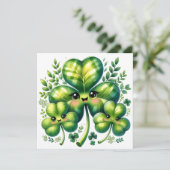 Ein festliches St. Patrick’s Day Design Karte (Stehend Vorderseite)