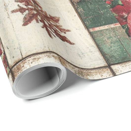 Ein festliches Weihnachtsgeschmack Geschenkpapier (Rolleneckpunkt)