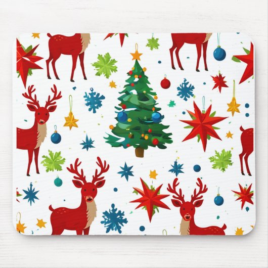 Ein festliches Weihnachtsmuster digitale Kunst Mousepad (Vorne)