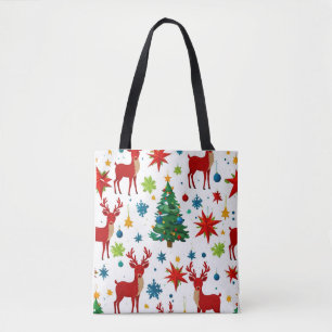 Ein festliches Weihnachtsmuster digitale Kunst Tasche