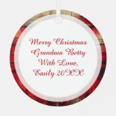 Ein festliches Weiß-Pferd und ein Winterschlaf Wei Ornament Aus Metall (Rückseite)