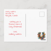 Ein festliches Weiß-Pferd und ein Winterschlaf Wei Postkarte (Rückseite)