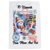 Ein festliches Winterwunder mit Sack Mittlere Geschenktüte (Vorderseite)