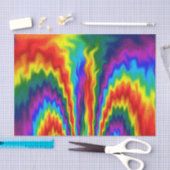 Ein Feuer in einem Regenbogen Seidenpapier (Handwerk)