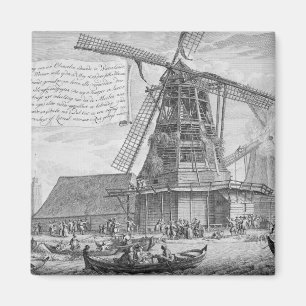 Ein Feuer in einer Windmühle nahe Worden, von a Magnet