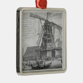 Ein Feuer in einer Windmühle nahe Worden, von a Silbernes Ornament (Rechts)