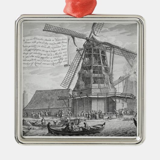 Ein Feuer in einer Windmühle nahe Worden, von a Silbernes Ornament (Vorne)
