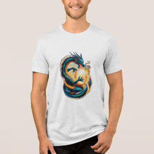 Ein feueratmender Drache Tri-Blend Shirt