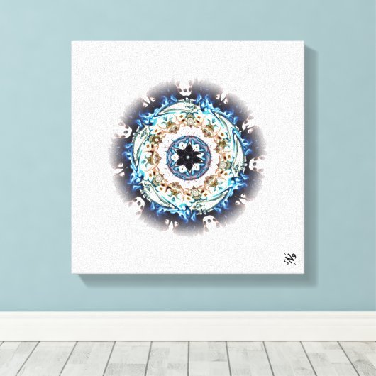 Ein Feuerring Leinwanddruck (Insitu (Holzboden))