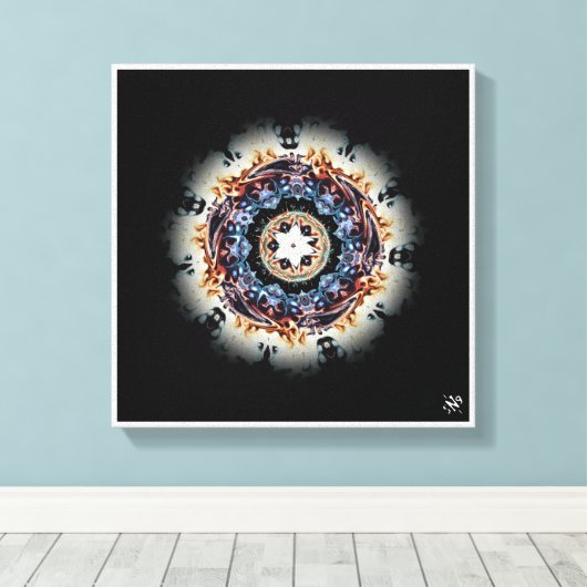 Ein Feuerring Leinwanddruck (Insitu (Holzboden))