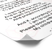 Ein Feuerwehrgebet Poster (Ecke)